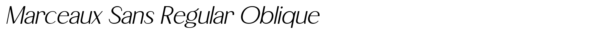 Marceaux Sans Regular Oblique image